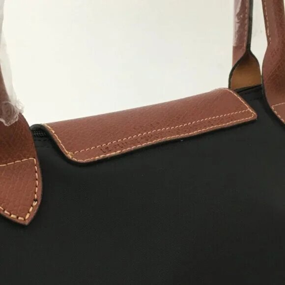 NWT Longchamp Le Pliage Original Large Shoulder Nylon Bag Tote Black